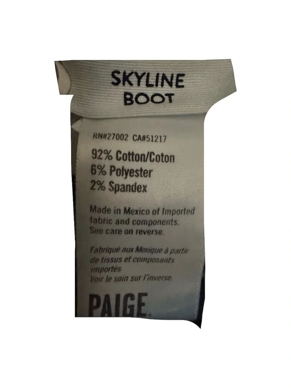 PAIGE Indigo Fade Skyline  Bootcut Jeans